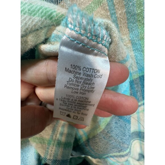 Legendary Whitetails Women’s Button Down Flannel Shirt Size MD Blue White Plaid - Picture 4 of 12